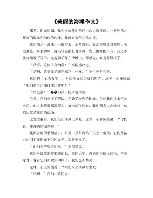 《美丽的海滩作文》