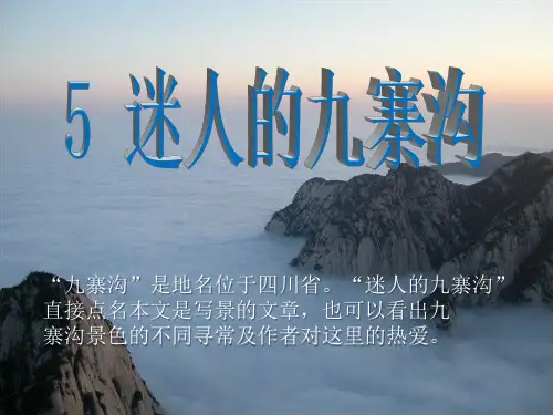 《迷人的九寨沟》PPT课件3 (共14张PPT)