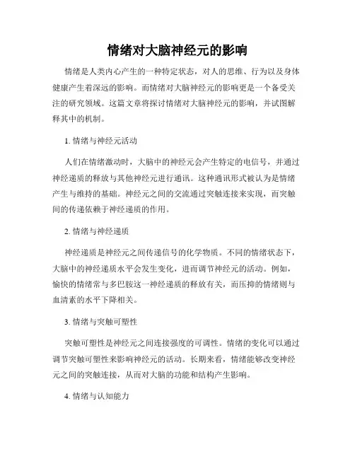 情绪对大脑神经元的影响