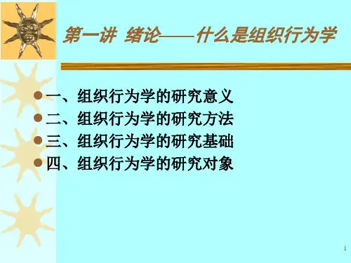组织行为学复习课件
