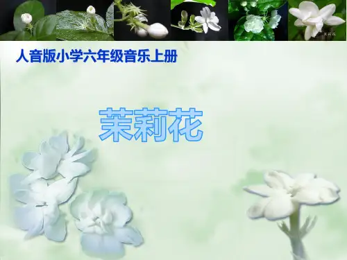 六上 1 演唱 茉莉花(江苏民歌)课件(9张PPT)人音版