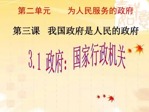 3.1_政府：国家行政机关(共41张PPT)