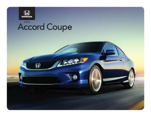 2014年豪华版Accord跑车LX-S说明书