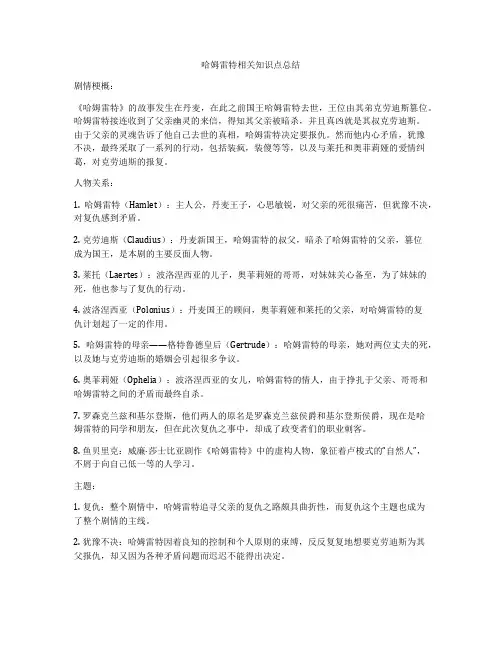 哈姆雷特相关知识点总结