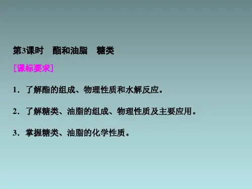 高中化学必修二课件 酯和油脂 糖类