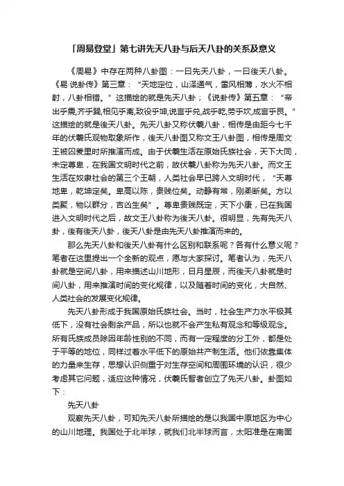 「周易登堂」第七讲先天八卦与后天八卦的关系及意义