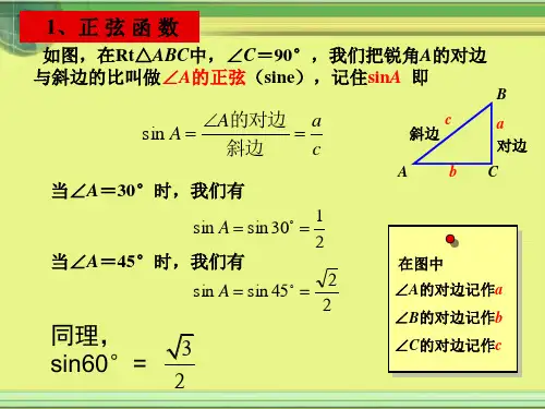 28章锐角三角函数全章ppt课件