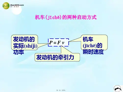 高中物理 第七章第3节 功率 机车的启动问题课件
