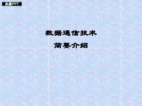 数据通信技术简要介绍PPT课件