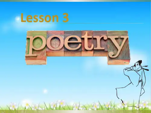 北师大版高中英语选修6 Unit 18 Beauty Lesson 3 Poerty 课件(共20张PPT)