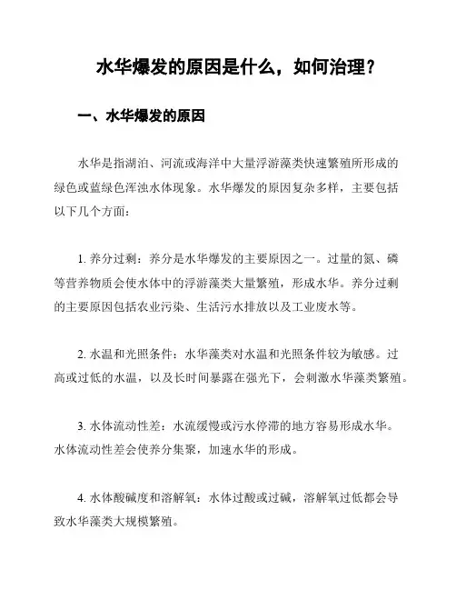 水华爆发的原因是什么,如何治理？