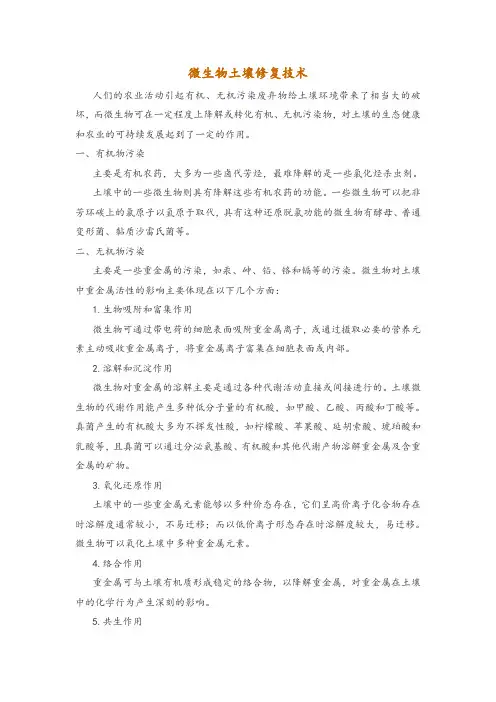 微生物土壤修复技术