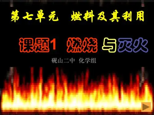 燃烧与灭火 PPT教学课件29 鲁教版
