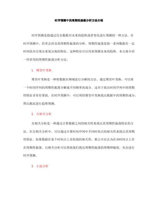 时序预测中的周期性振荡分析方法介绍