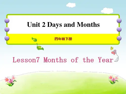 《Months of the Year》Days and Months .PPT公开课