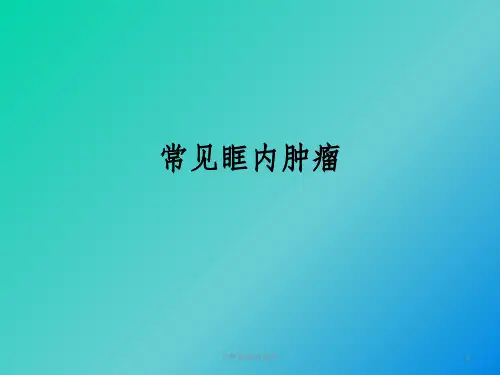 常见眶内肿瘤影像诊断与鉴别诊断ppt课件