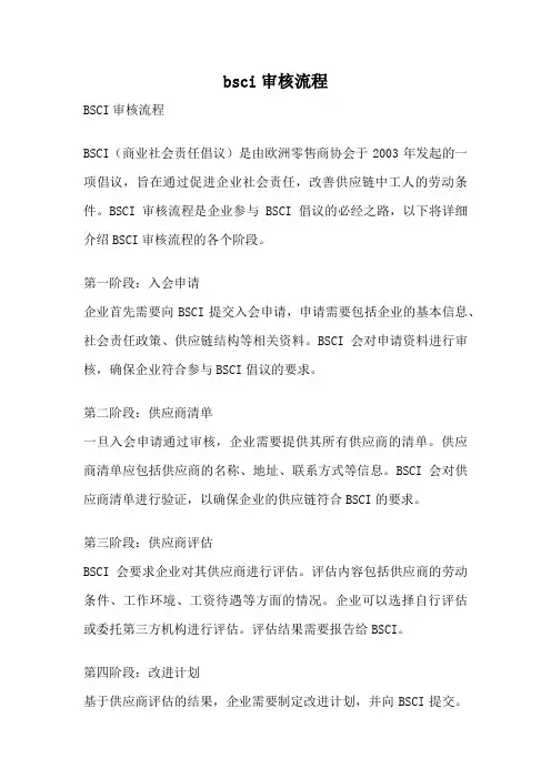 bsci审核流程
