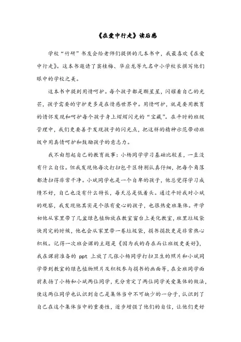 2022《在爱中行走》读后感
