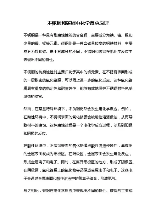 不锈钢和碳钢电化学反应原理