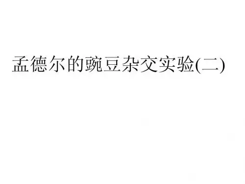 孟德尔的豌豆杂交实验(二)以及遗传定律中计算和解题策略