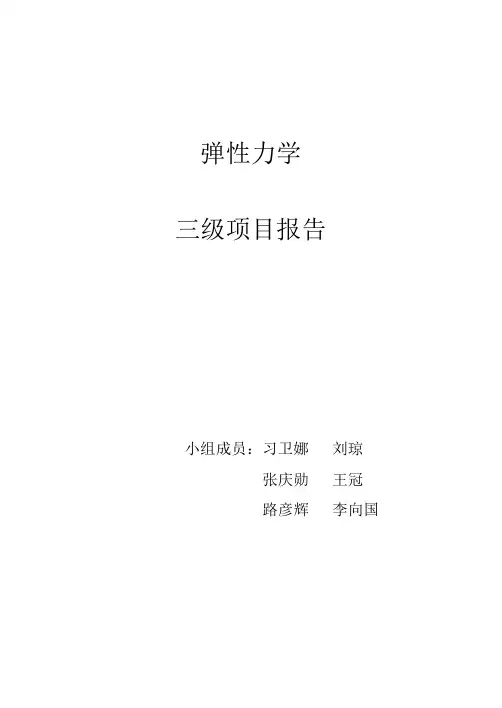 弹性力学三级项目