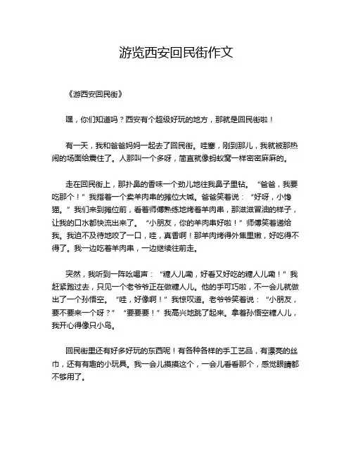 游览西安回民街作文