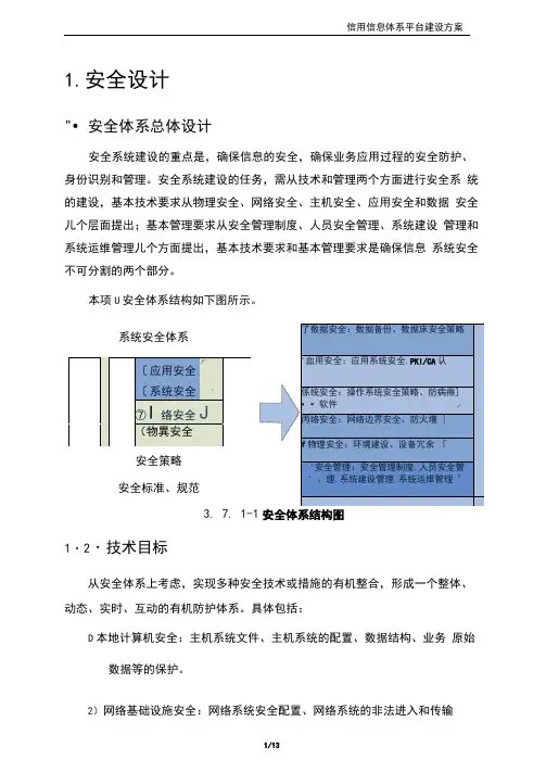 系统平台安全架构设计方案