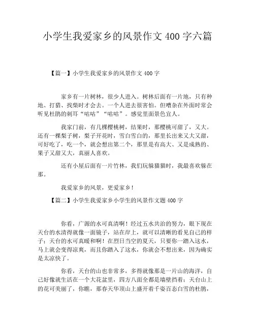 小学生我爱家乡的风景作文400字六篇