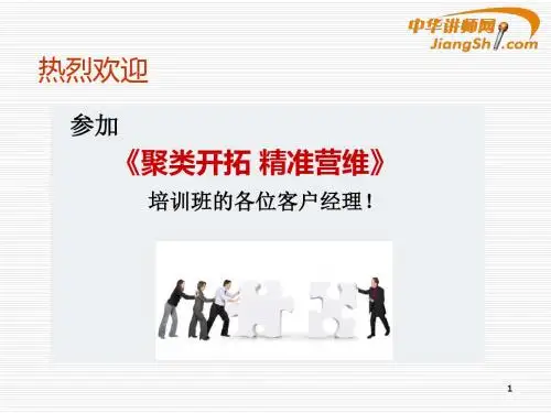 聚类开拓 精准营维-中华讲师网