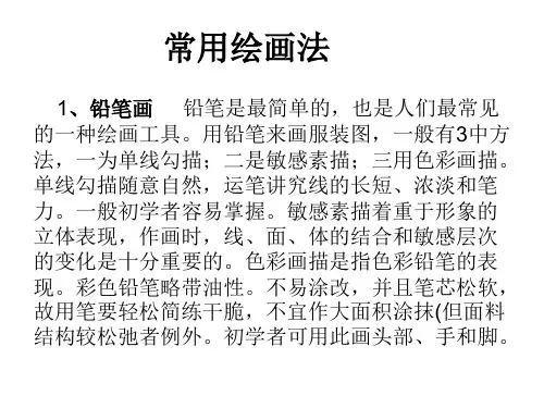 时装画技法-面料表现培训课件