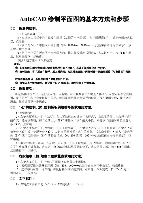 AutoCAD平面图绘制要领和步骤