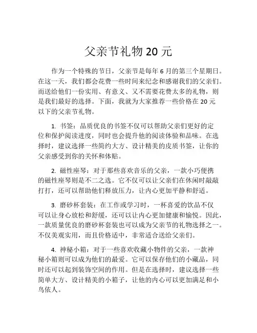 父亲节礼物20元