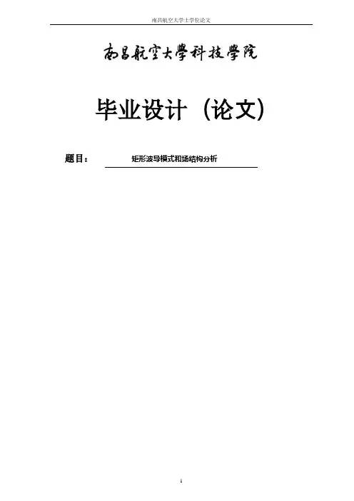 本科毕设论文-—矩形波导模式和场结构分析