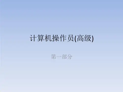 计算机操作员(高级1)概要课件