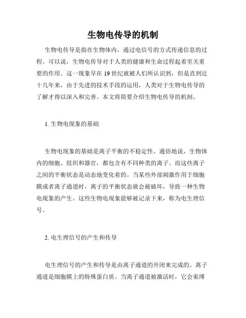 生物电传导的机制