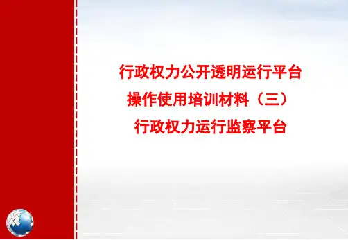 行政权力运行监察平台培训三