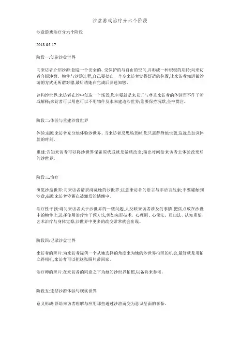 沙盘游戏治疗分六个阶段