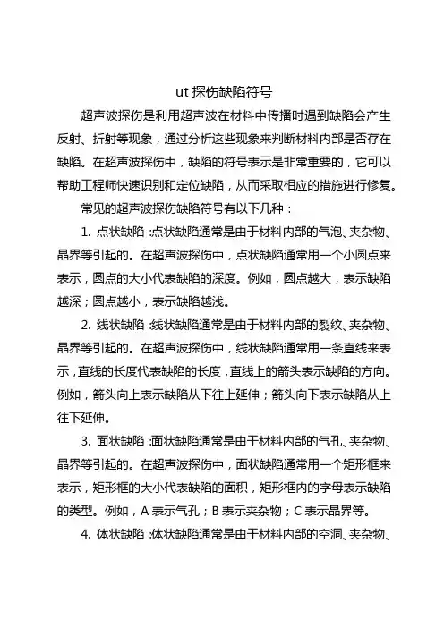 ut探伤缺陷符号