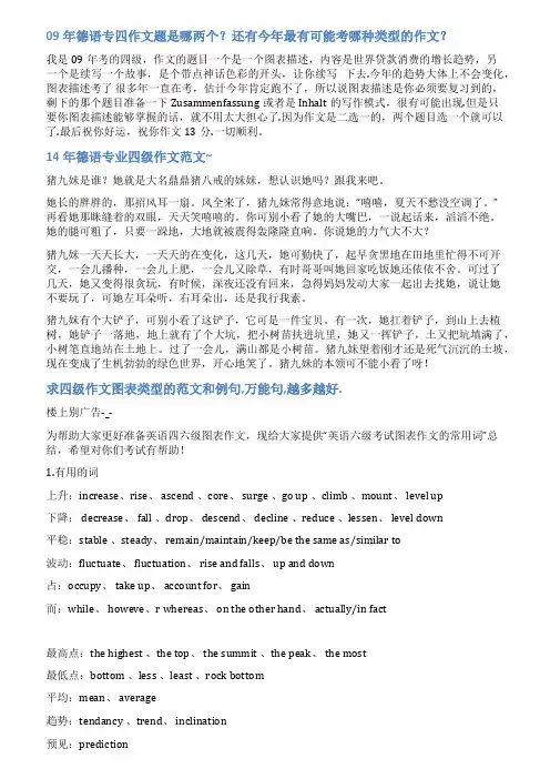 德语专四作文图表范文