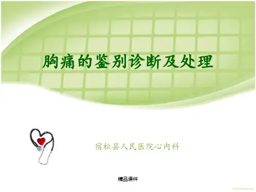 胸痛的鉴别诊断和诊断流程
