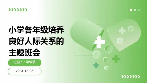 小学各年级, 培养良好的人际关系,主题班会ppt