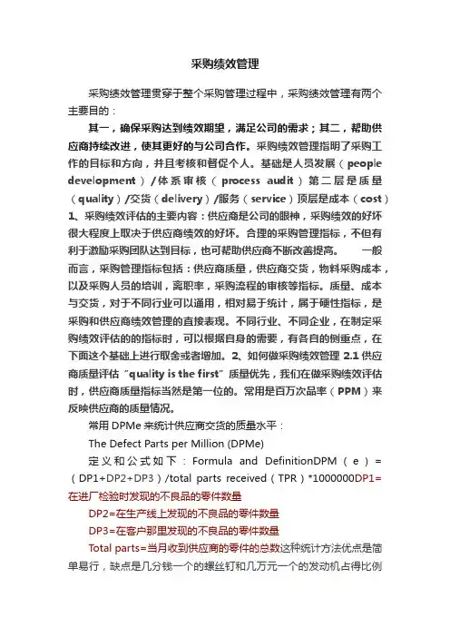 采购绩效管理