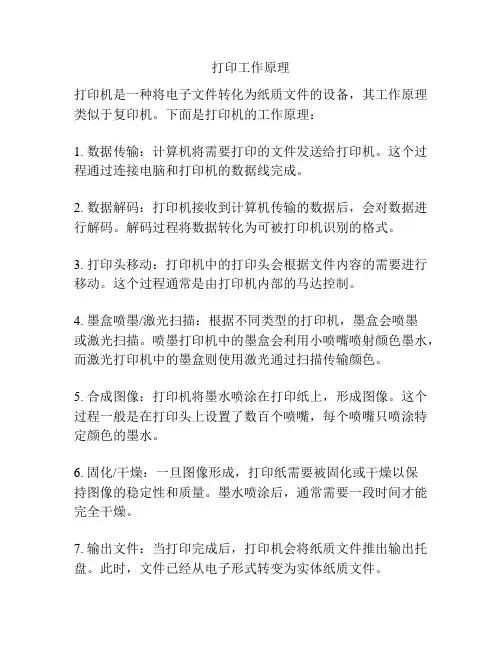 打印工作原理