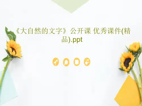 《大自然的文字》公开课 优秀课件(精品).pptPPT文档共26页