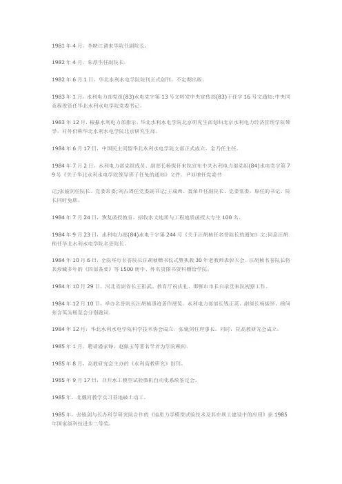 1981-1990年华北水利水电学院校史