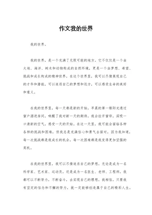 作文我的世界