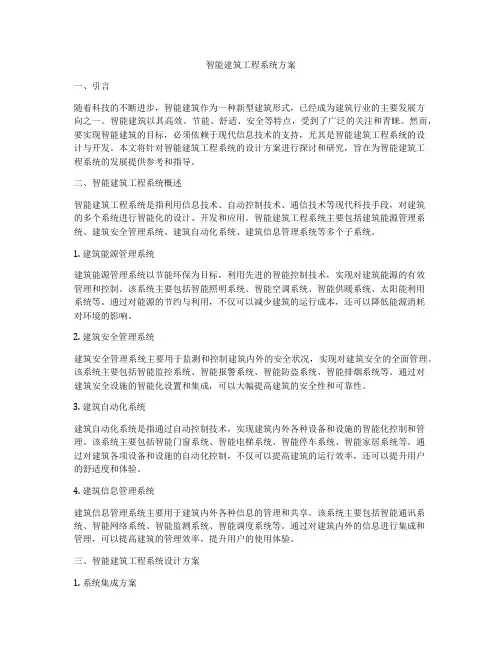 智能建筑工程系统方案