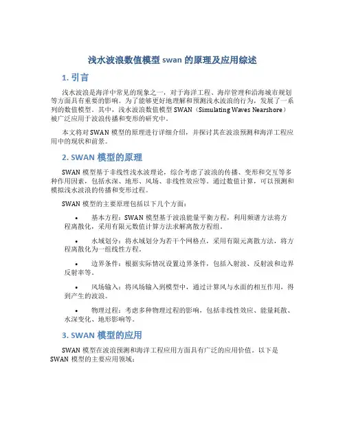 浅水波浪数值模型swan的原理及应用综述