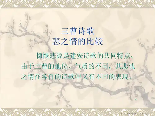 第二讲-三曹诗歌悲忧之情的比较