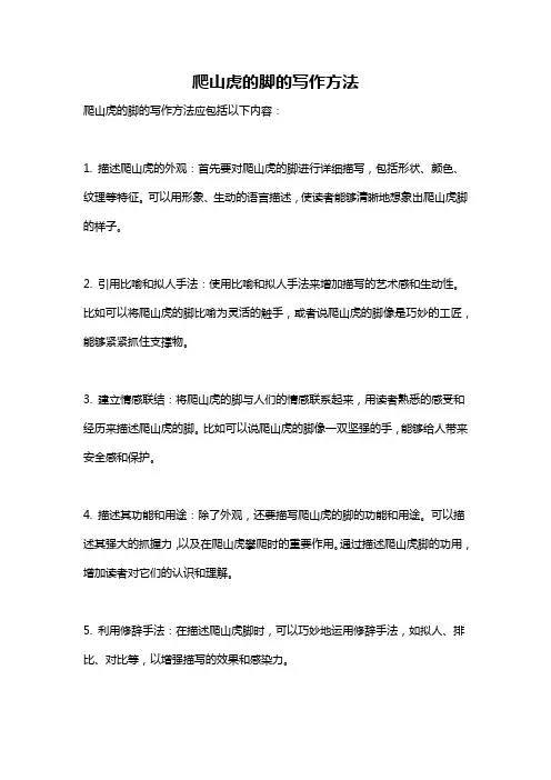 爬山虎的脚的写作方法